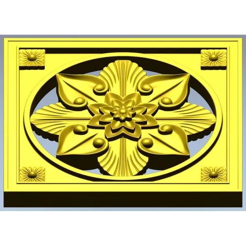 Starflower Rosette - STL 3D model for CNC