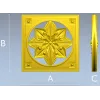 Starflower Rosette - STL 3D model for CNC
