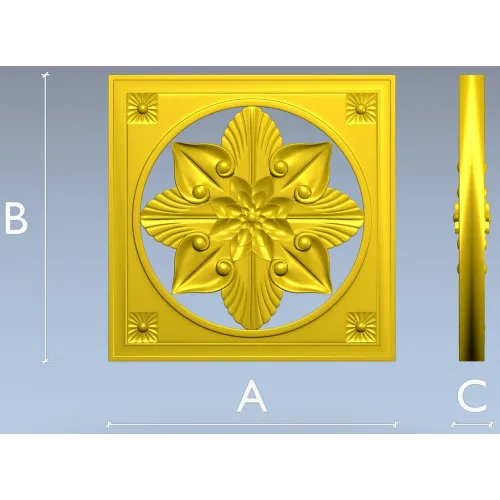 Starflower Rosette - STL 3D model for CNC
