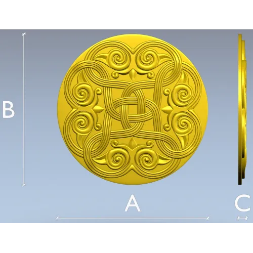 Celtic Knot Rosette STL 3D Model for CNC