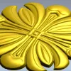Розетка "Златолист" - 3D модель STL для ЧПУ