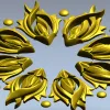 Розетка "Лучистый цветок" - 3D модель в формате STL для ЧПУ