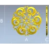 Розетка 3D модель stl - декоративная шестицветная розетка для ЧПУ