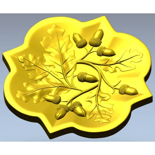 Розетка "Дубовые жёлуди" - 3D модель STL для ЧПУ