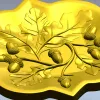 Розетка "Дубовые жёлуди" - 3D модель STL для ЧПУ