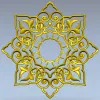Sunburst Lace Rosette STL for CNC carving