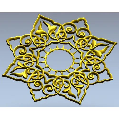 Sunburst Lace Rosette STL for CNC carving