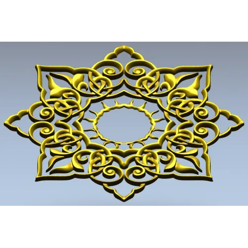 Sunburst Lace Rosette STL for CNC carving