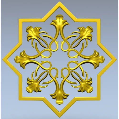 Starflower Rosette - STL 3D model for CNC
