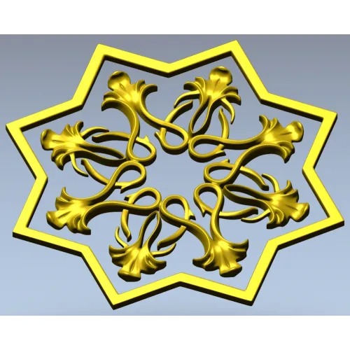 Starflower Rosette - STL 3D model for CNC