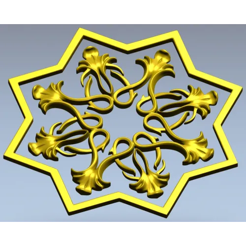 Starflower Rosette - STL 3D model for CNC