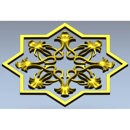 Starflower Rosette - STL 3D model for CNC