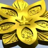 Декоративная розетка "Звёздный цветок" - 3D модель STL для ЧПУ