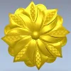 Starleaf Rosette - STL 3D model for CNC carving