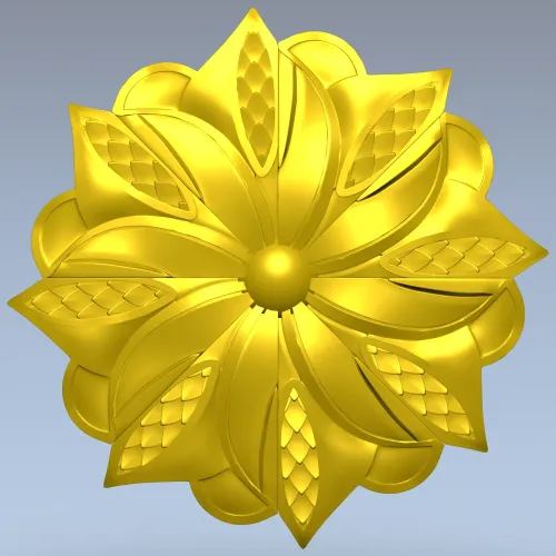 Starleaf Rosette - STL 3D model for CNC carving