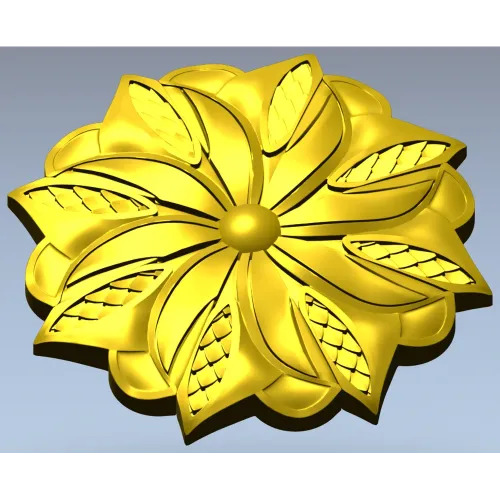 Starleaf Rosette - STL 3D model for CNC carving