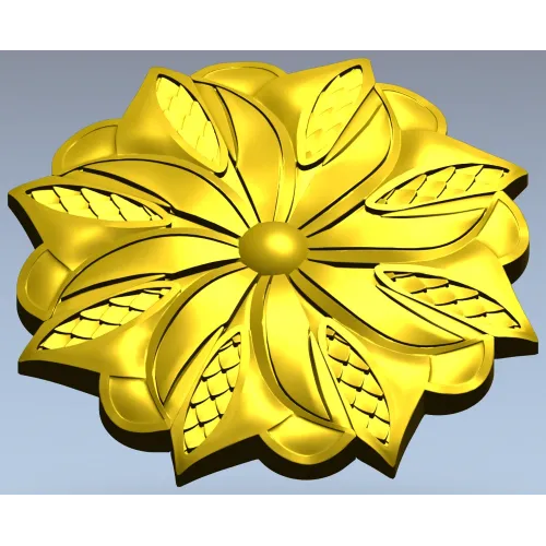 Starleaf Rosette - STL 3D model for CNC carving