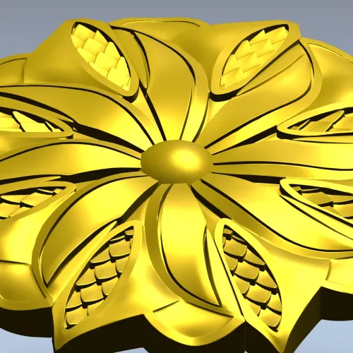 Starleaf Rosette - STL 3D model for CNC carving