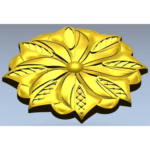 Starleaf Rosette - STL 3D model for CNC carving