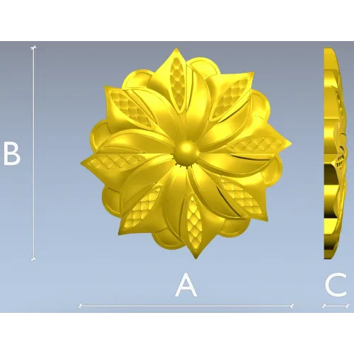 Starleaf Rosette - STL 3D model for CNC carving