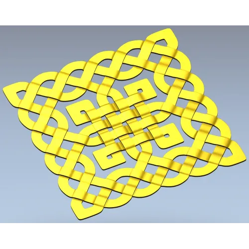 Кельтская квадратная розетка - 3D модель STL для ЧПУ