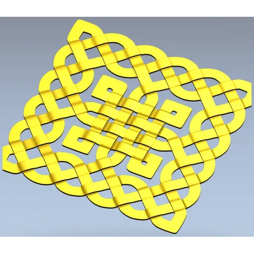 Кельтская квадратная розетка - 3D модель STL для ЧПУ