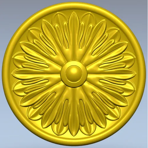 Sunburst Rosette - STL 3D model for CNC milling