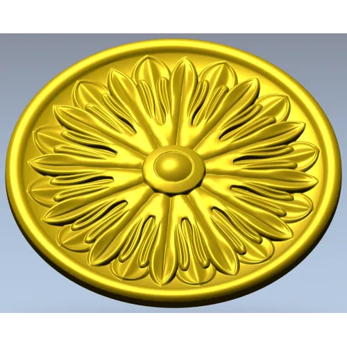Sunburst Rosette - STL 3D model for CNC milling
