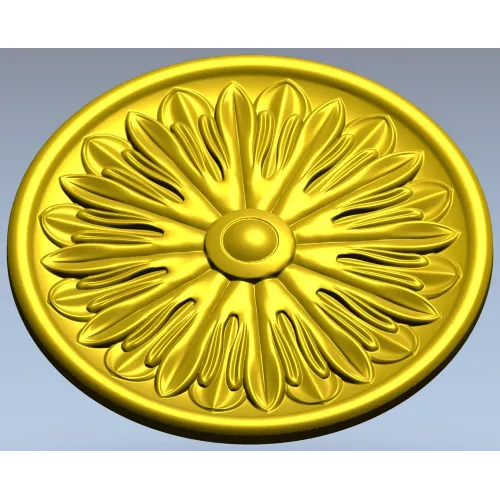 Sunburst Rosette - STL 3D model for CNC milling