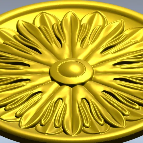 Sunburst Rosette - STL 3D model for CNC milling
