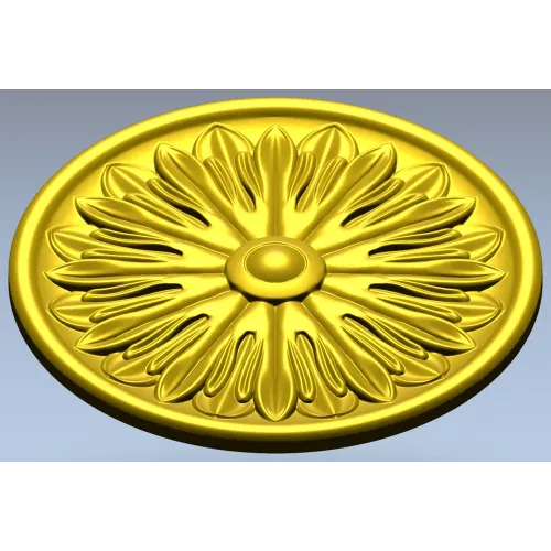 Sunburst Rosette - STL 3D model for CNC milling