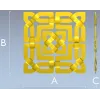 Квадратная розетка "Узловой орнамент" - STL 3D модель для ЧПУ