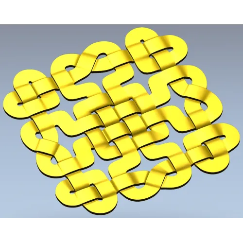 Плетёная декоративная розетка - 3D модель STL для ЧПУ