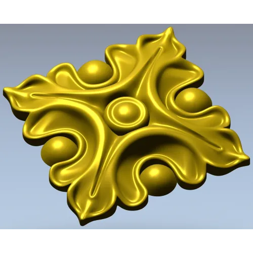 Acanthus Square Rosette STL for CNC Milling