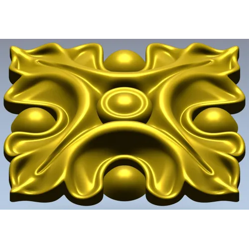 Acanthus Square Rosette STL for CNC Milling