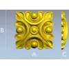 Acanthus Square Rosette STL for CNC Milling