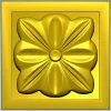 Square Floral Rosette STL for CNC