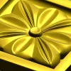Square Floral Rosette STL for CNC