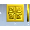 Square Floral Rosette STL for CNC
