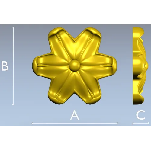 Рельефная цветочная розетка - 3D модель STL для ЧПУ