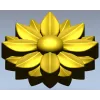 Floral rosette STL 3D model for CNC carving
