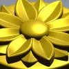Розетка "Солнечный цветок" - 3D модель STL для ЧПУ