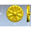 Розетка "Солнечный цветок" - 3D модель STL для ЧПУ