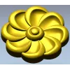 Spiral Blossom Rosette - STL for CNC carving