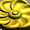 Spiral Blossom Rosette - STL for CNC carving