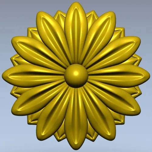 Daisy Rosette STL 3D Model for CNC