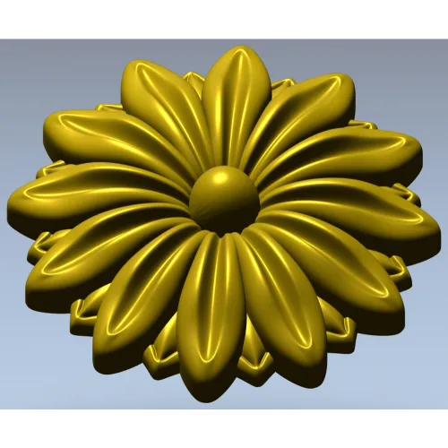 Daisy Rosette STL 3D Model for CNC