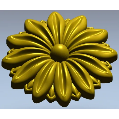 Daisy Rosette STL 3D Model for CNC