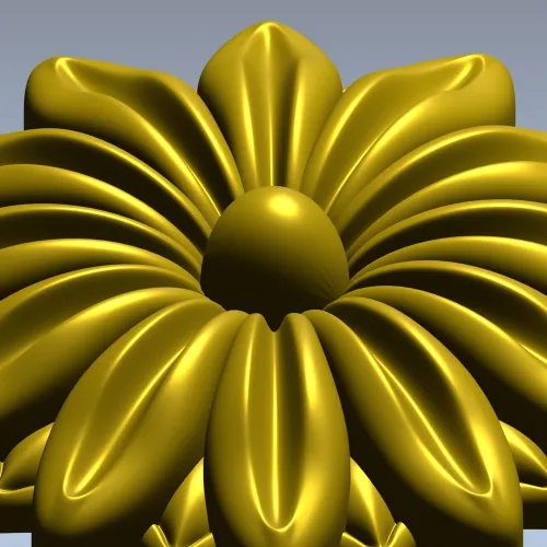 Daisy Rosette STL 3D Model for CNC