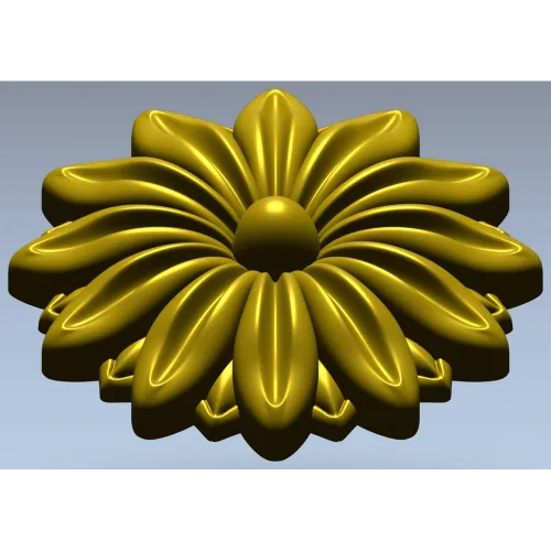Daisy Rosette STL 3D Model for CNC